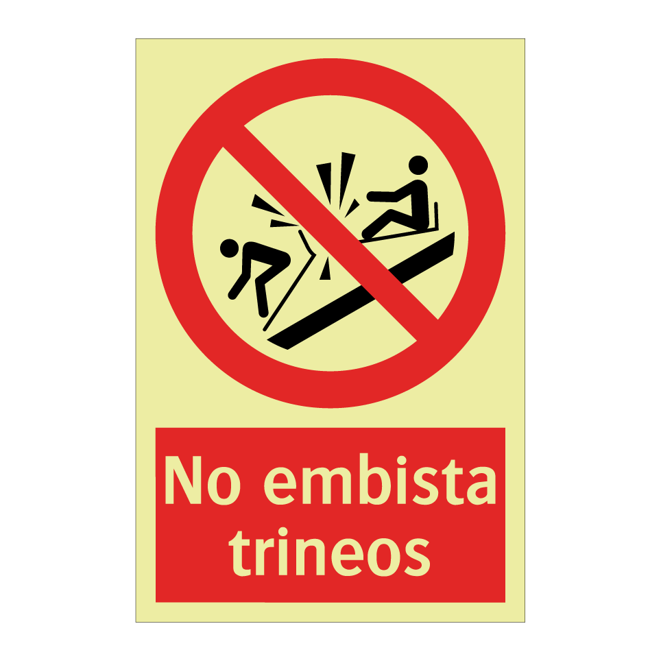 No embista trineos