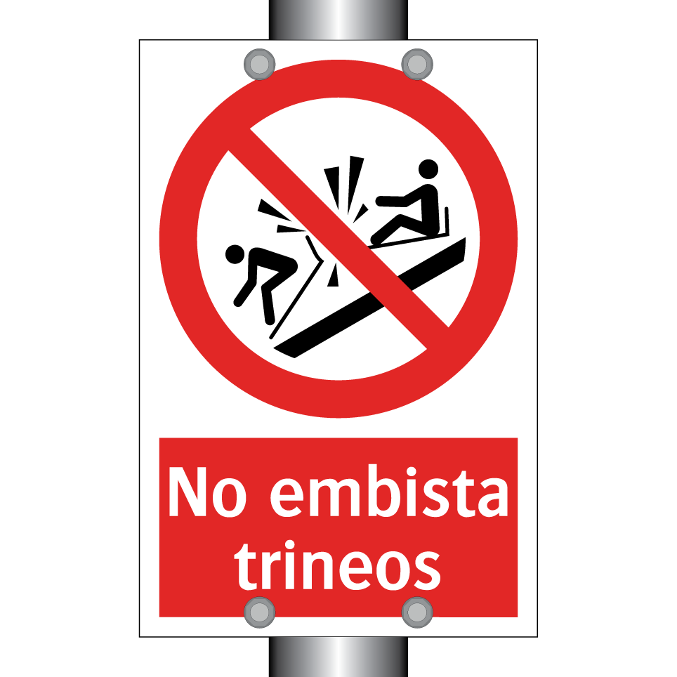 No embista trineos