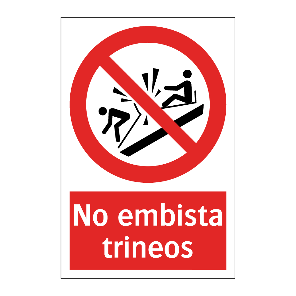 No embista trineos