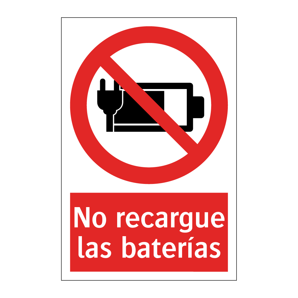 No recargue las baterías