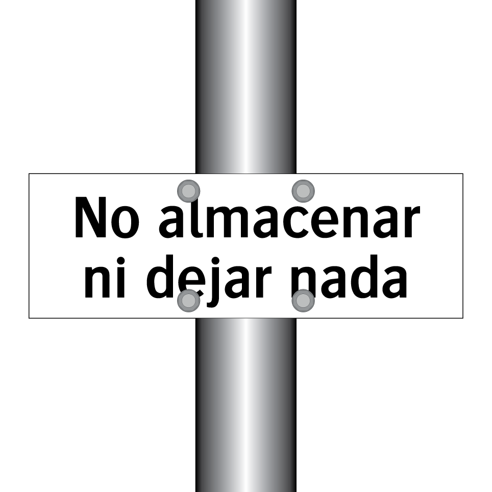 No almacenar ni dejar nada