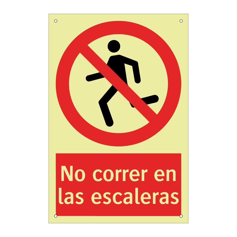 No correr en las escaleras