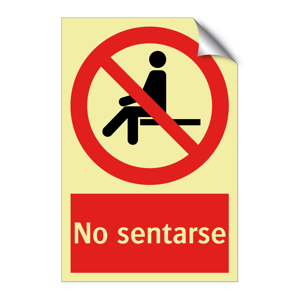 No sentarse