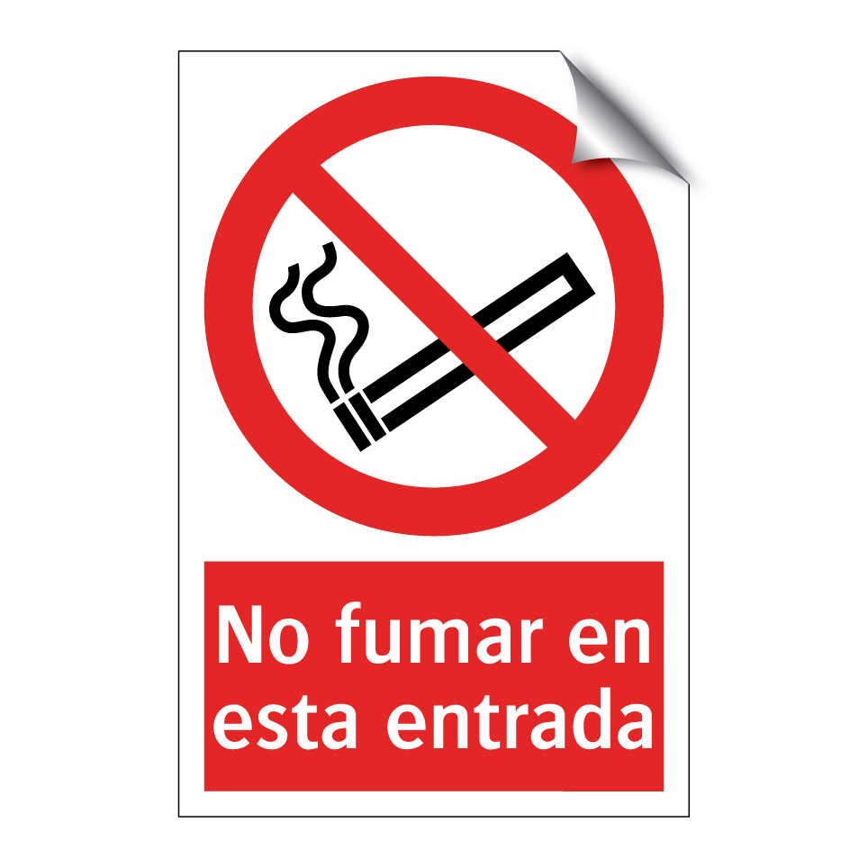 No fumar en esta entrada