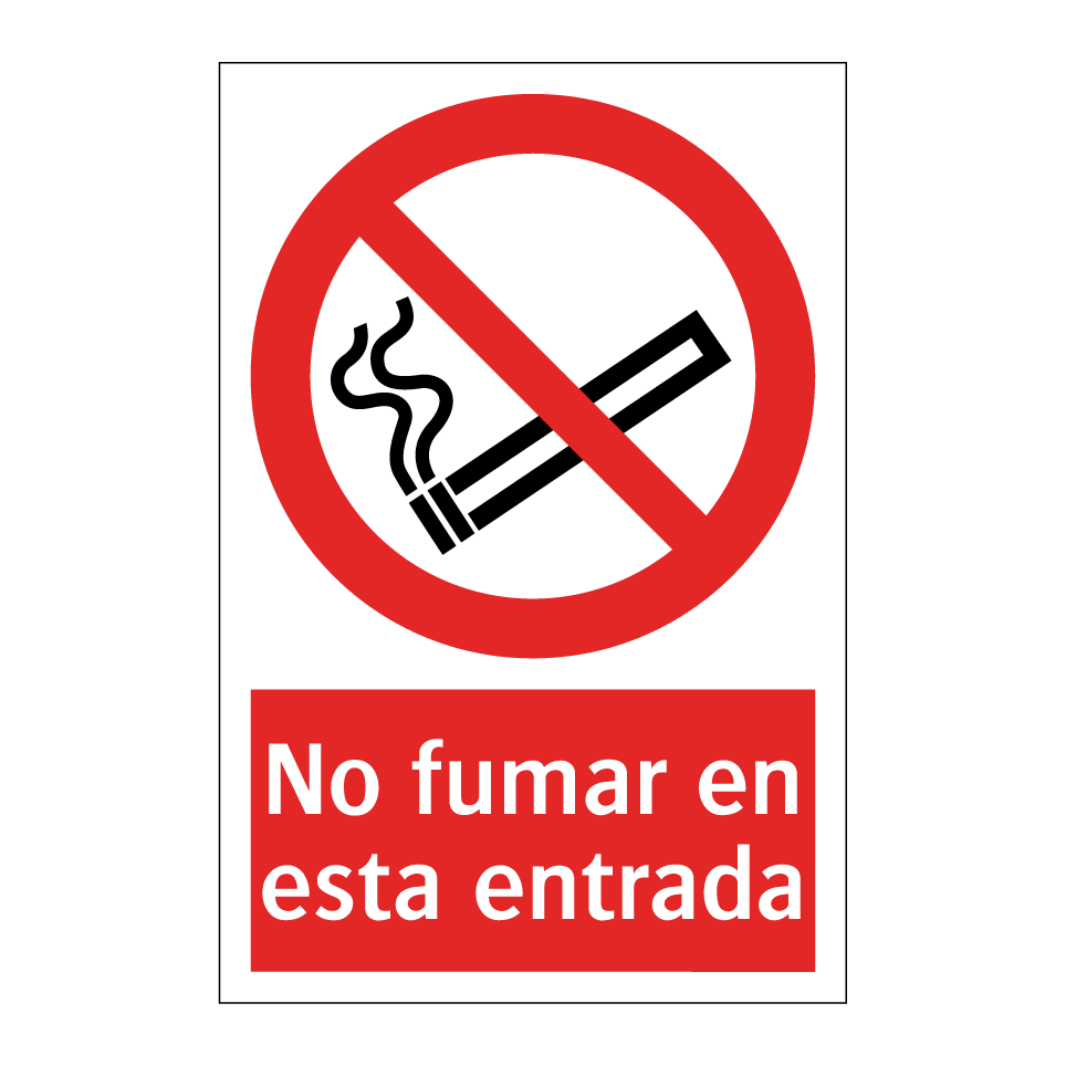 No fumar en esta entrada