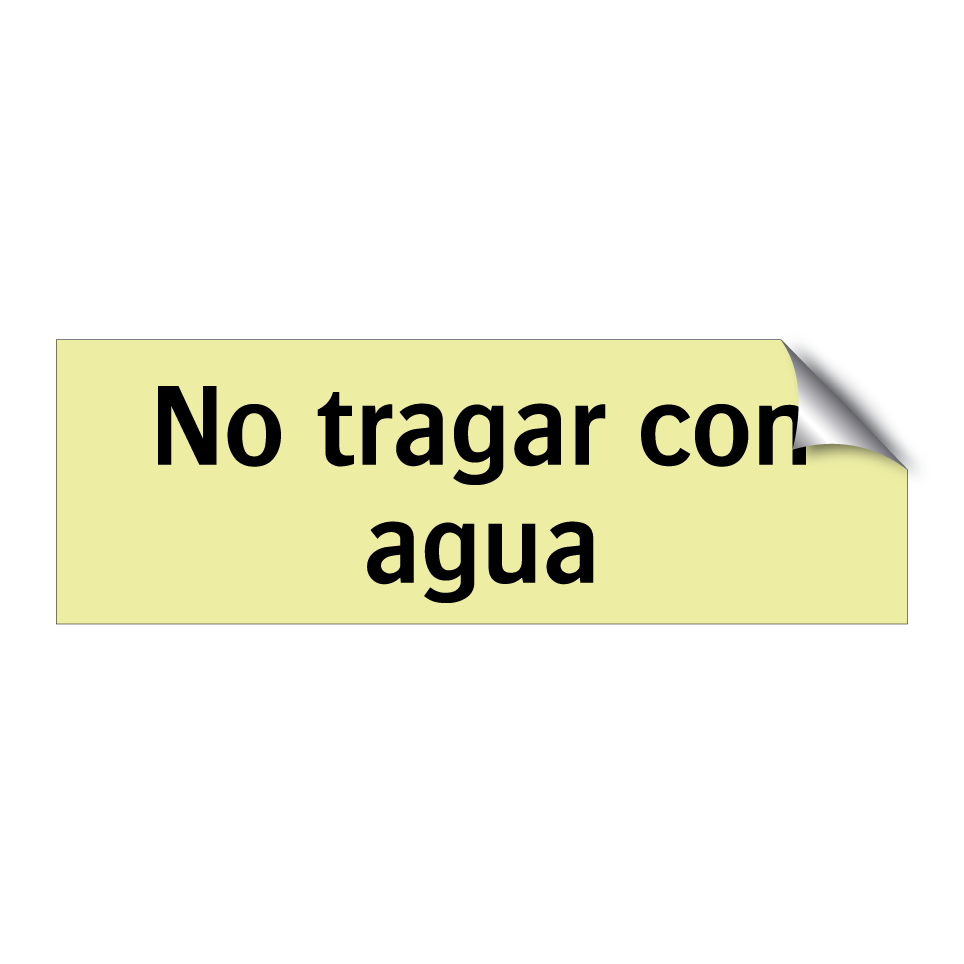 No tragar con agua