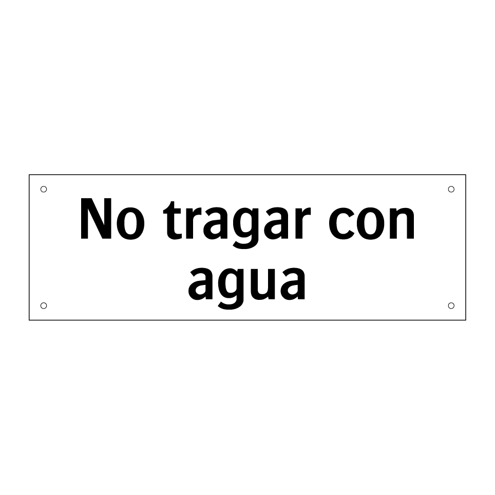 No tragar con agua