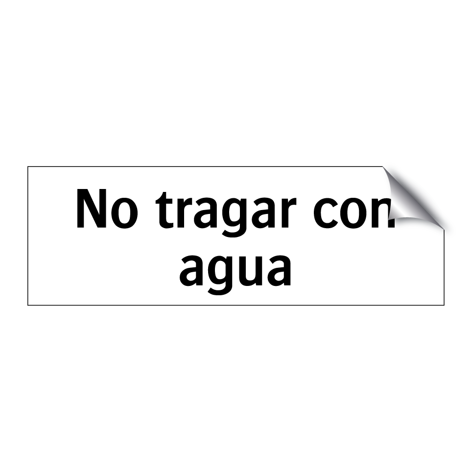 No tragar con agua