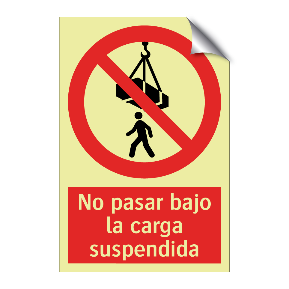 No pasar bajo la carga suspendida