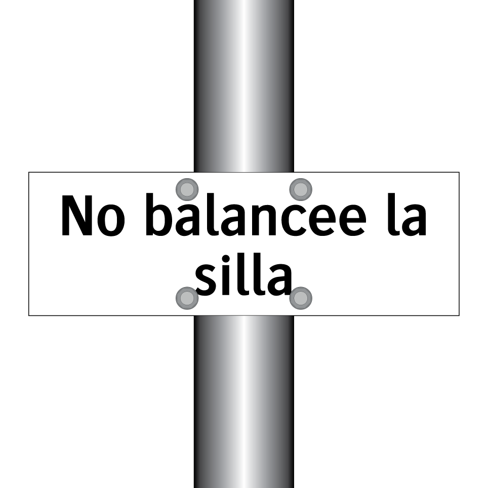 No balancee la silla