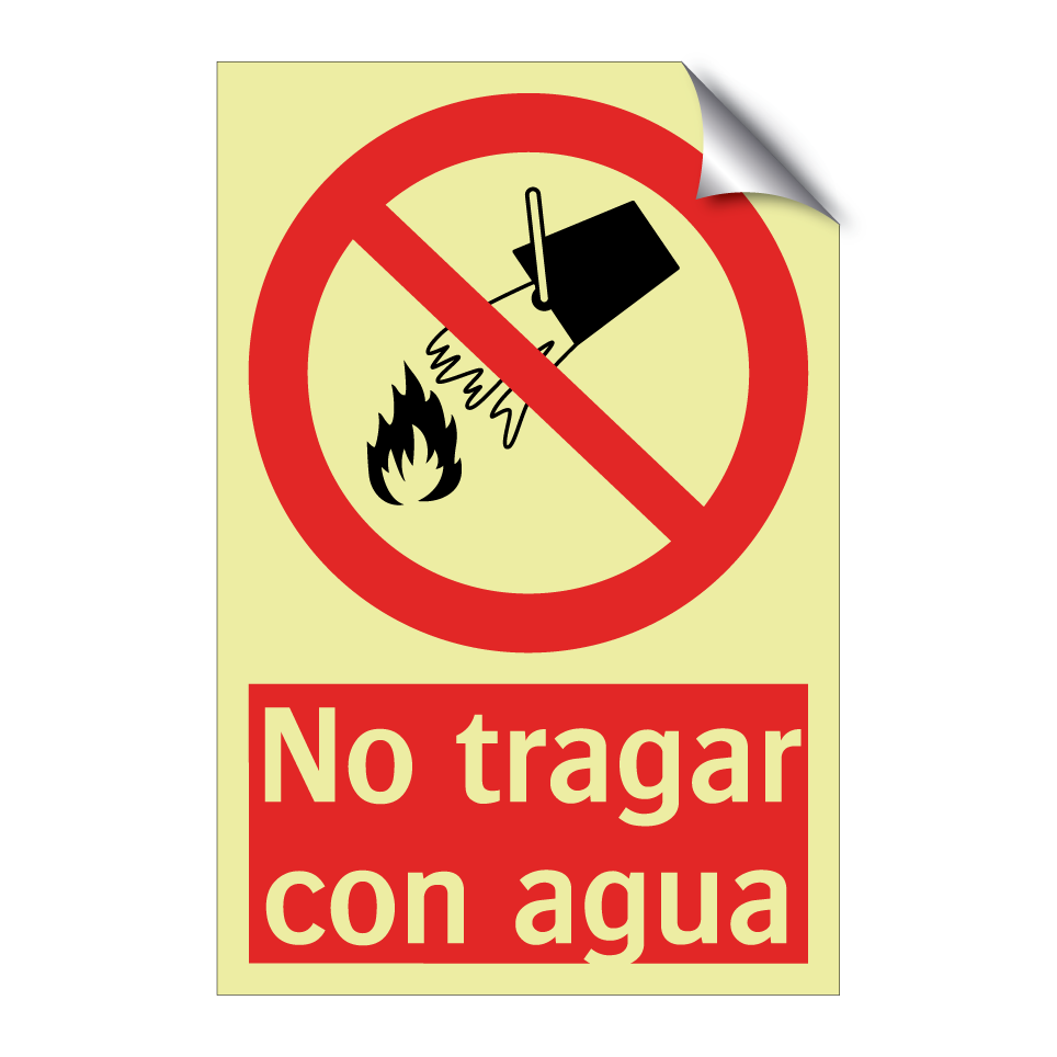 No tragar con agua