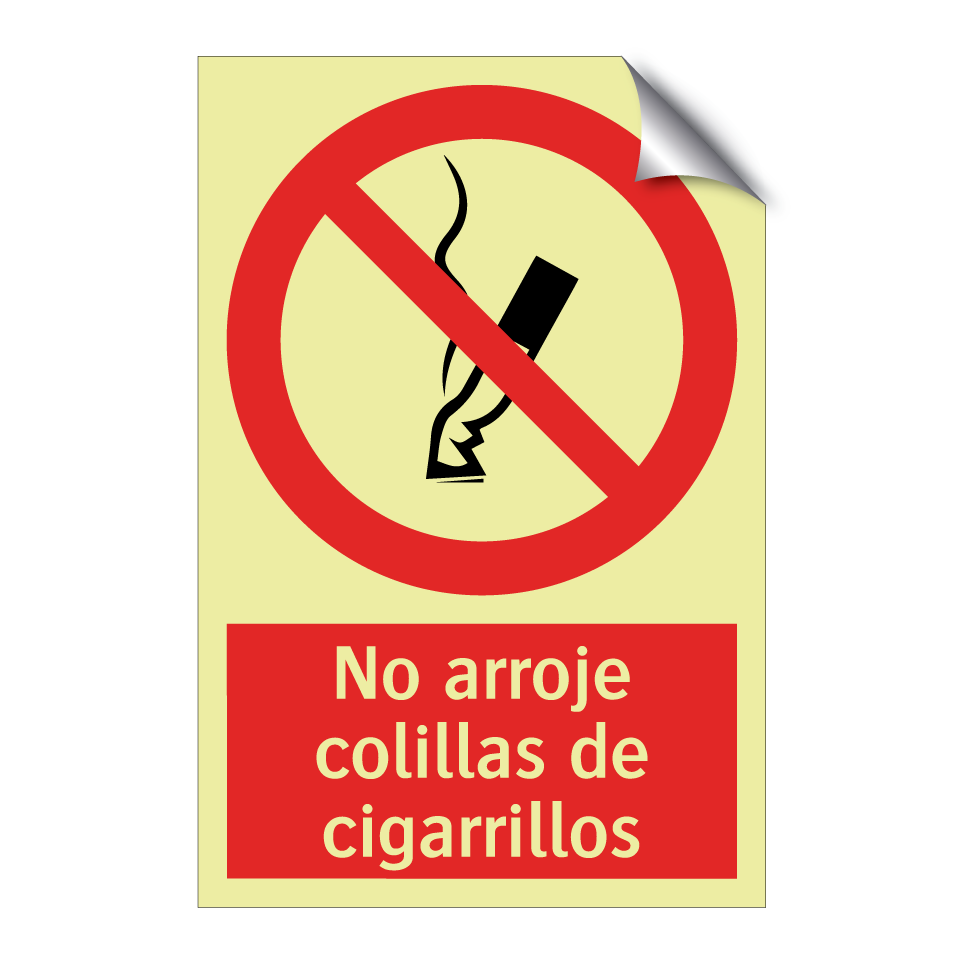 No arroje colillas de cigarrillos