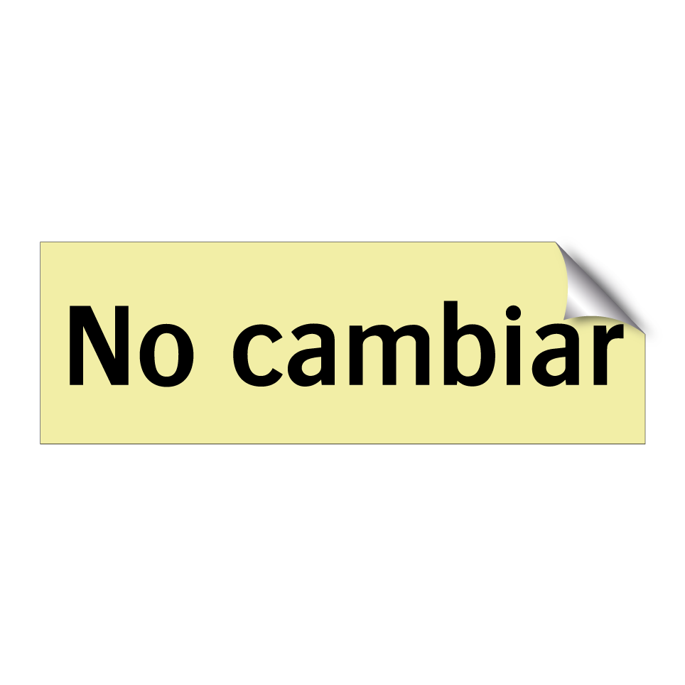 No cambiar