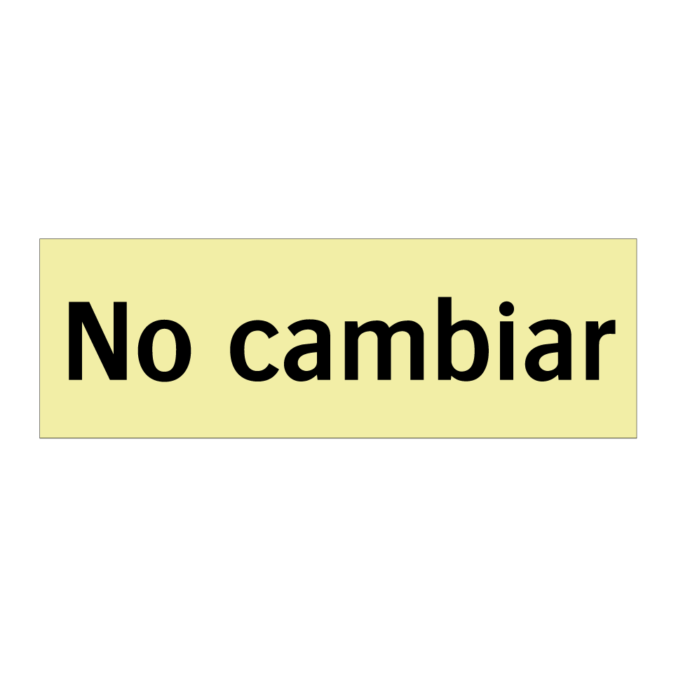 No cambiar