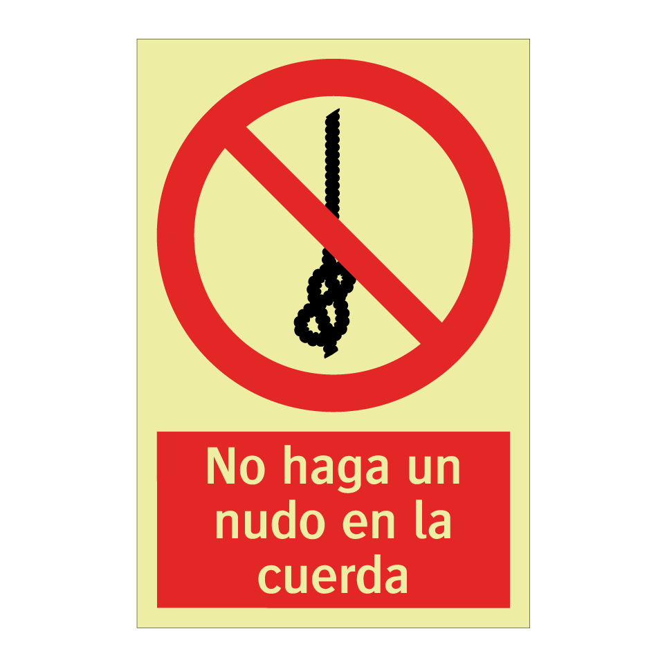 No haga un nudo en la cuerda