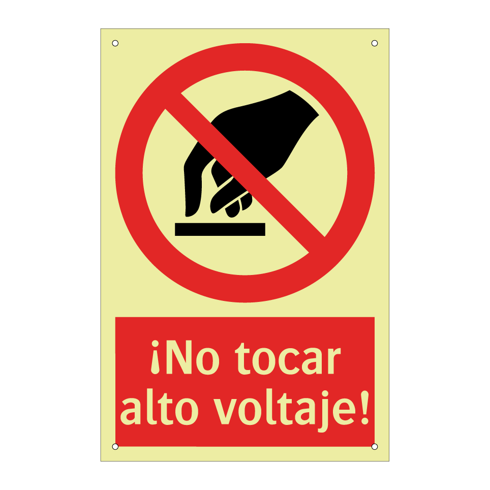 ¡No tocar alto voltaje!