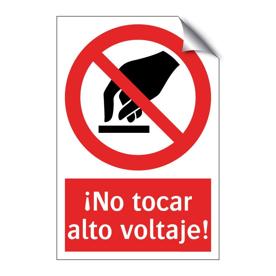 ¡No tocar alto voltaje!