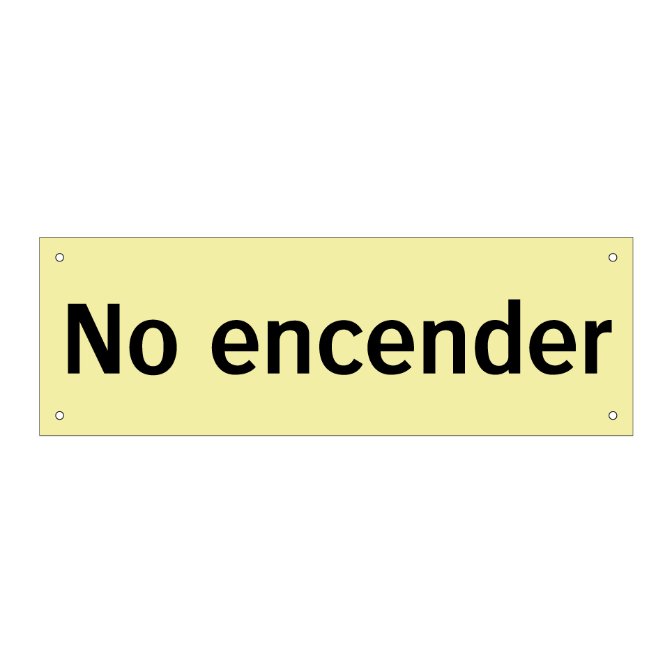 No encender