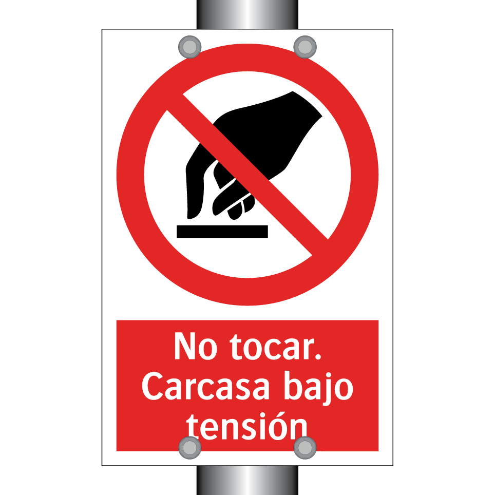 No tocar. Carcasa bajo tensión