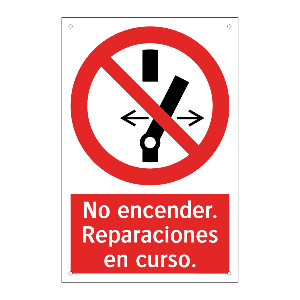 No encender. Reparaciones en curso.
