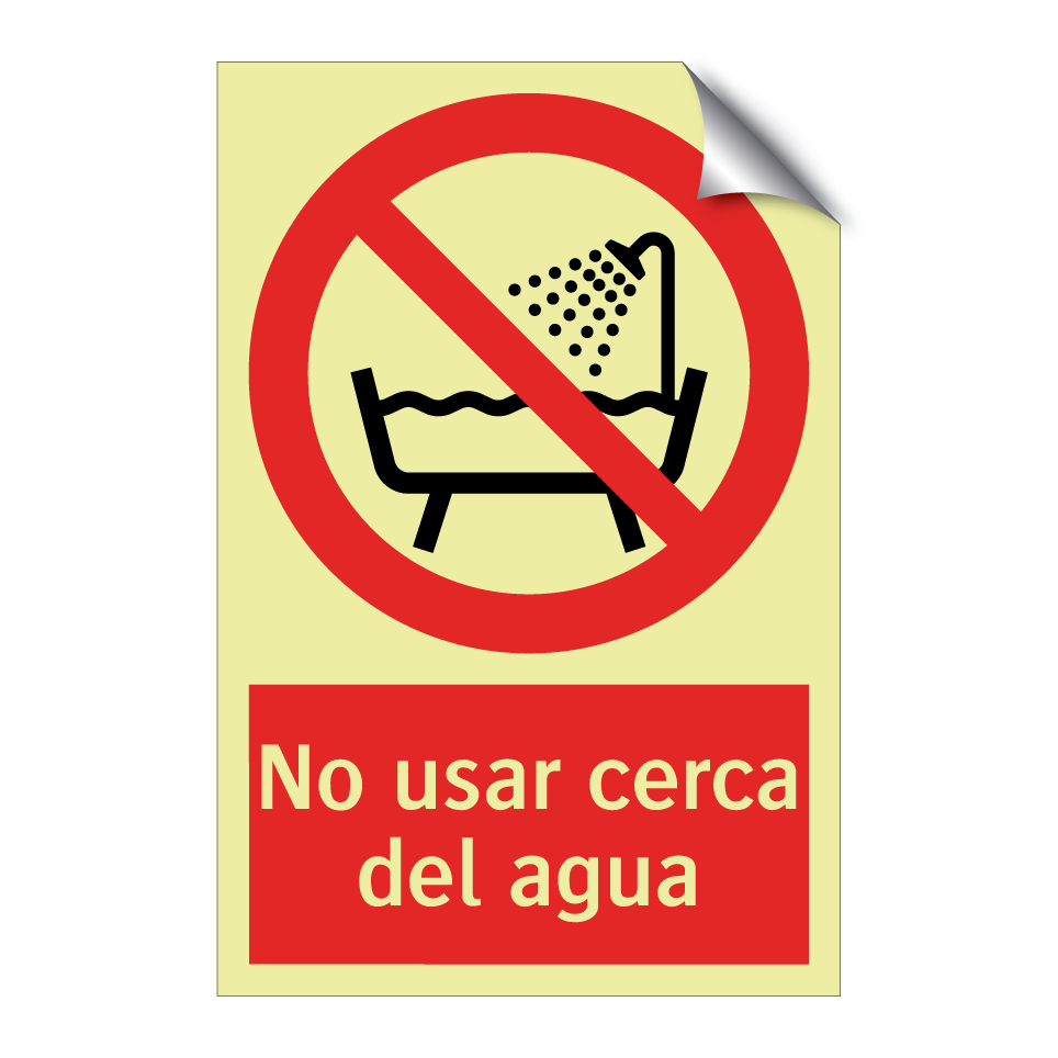 No usar cerca del agua