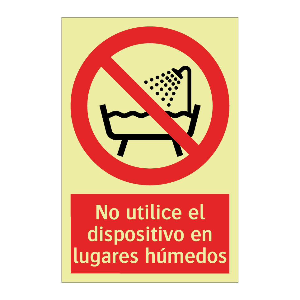 No utilice el dispositivo en lugares húmedos