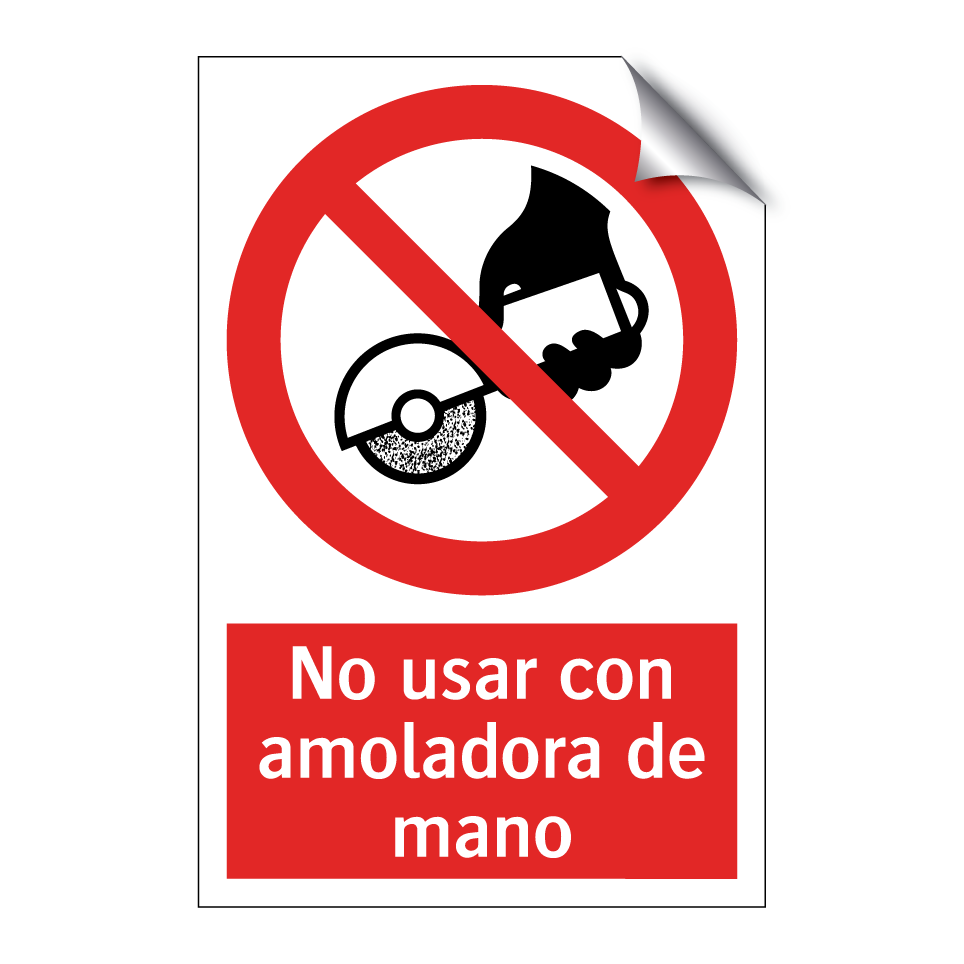 No usar con amoladora de mano