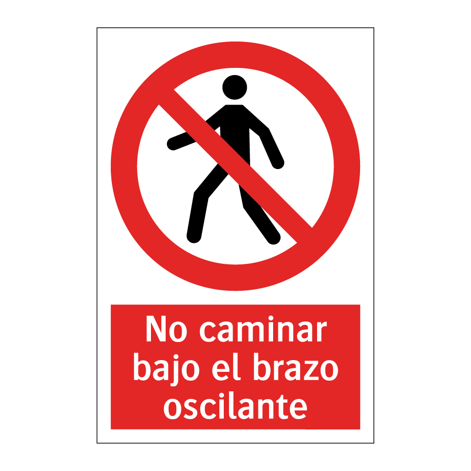 No caminar bajo el brazo oscilante