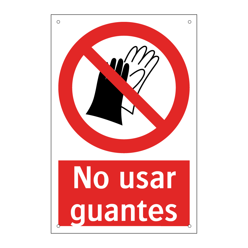 No usar guantes