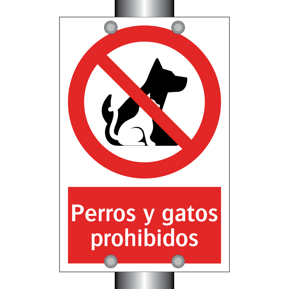 Perros y gatos prohibidos