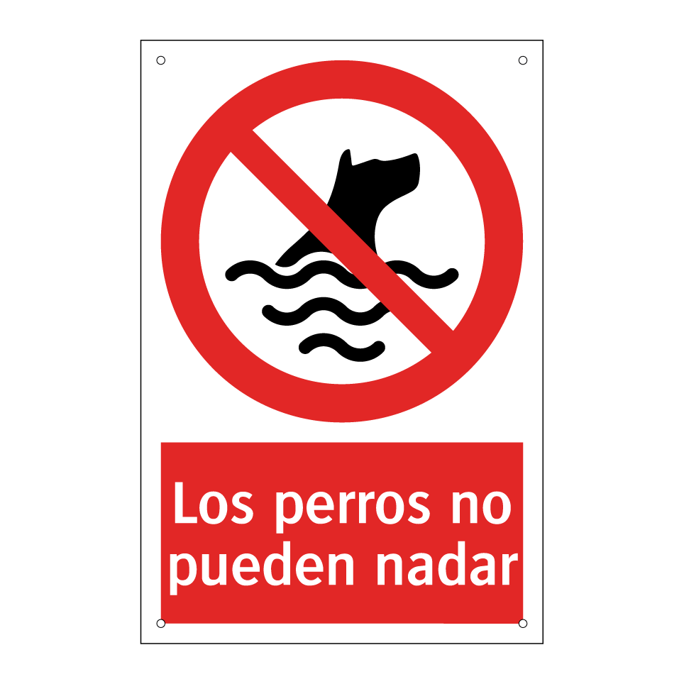Los perros no pueden nadar