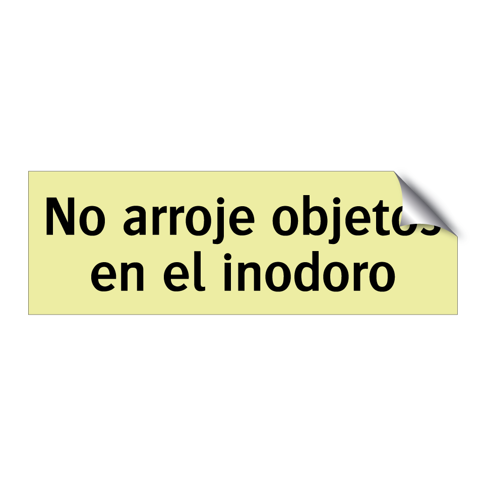 No arroje objetos en el inodoro