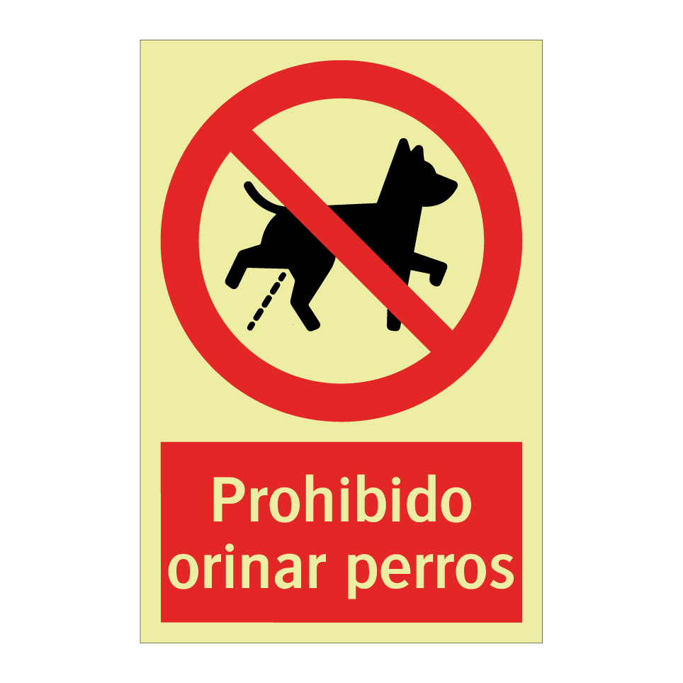 Prohibido orinar perros