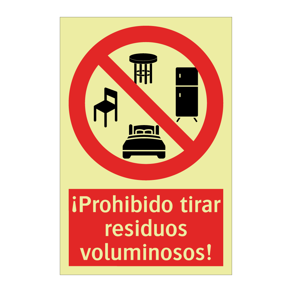 ¡Prohibido tirar residuos voluminosos!