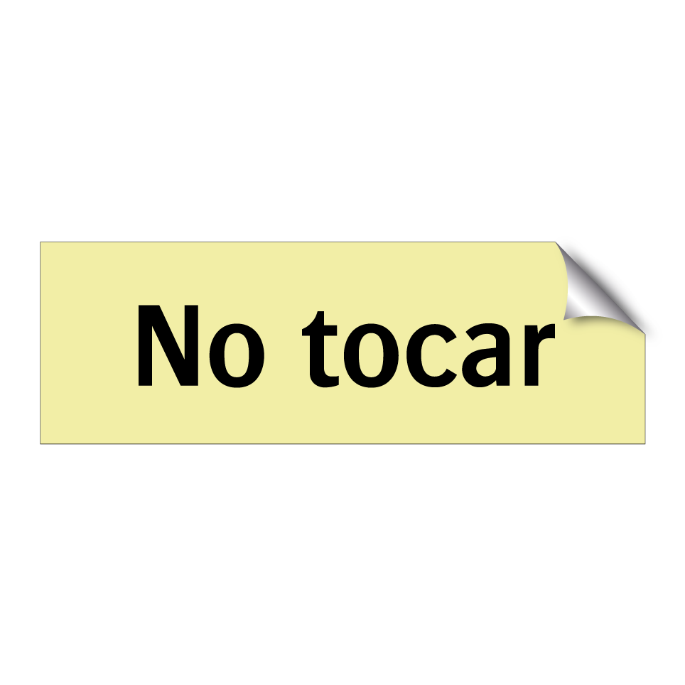 No tocar