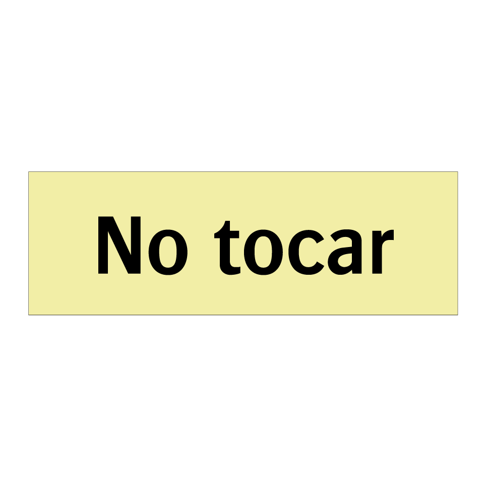 No tocar