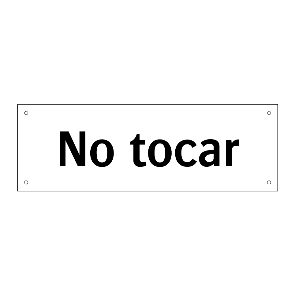 No tocar