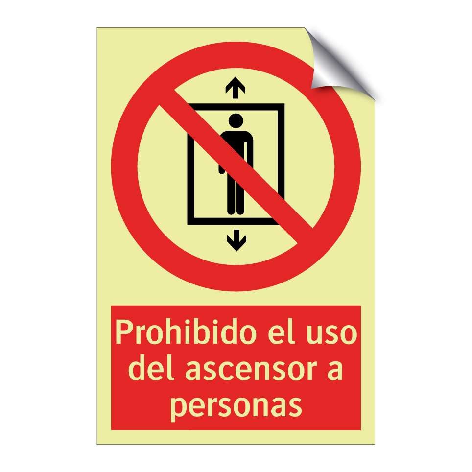 Prohibido el uso del ascensor a personas