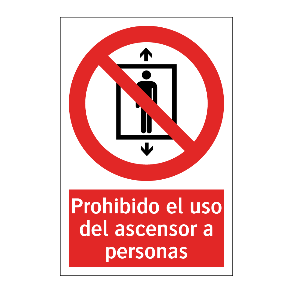 Prohibido el uso del ascensor a personas