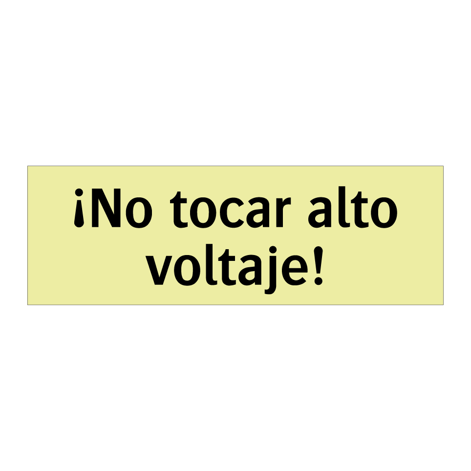 ¡No tocar alto voltaje!
