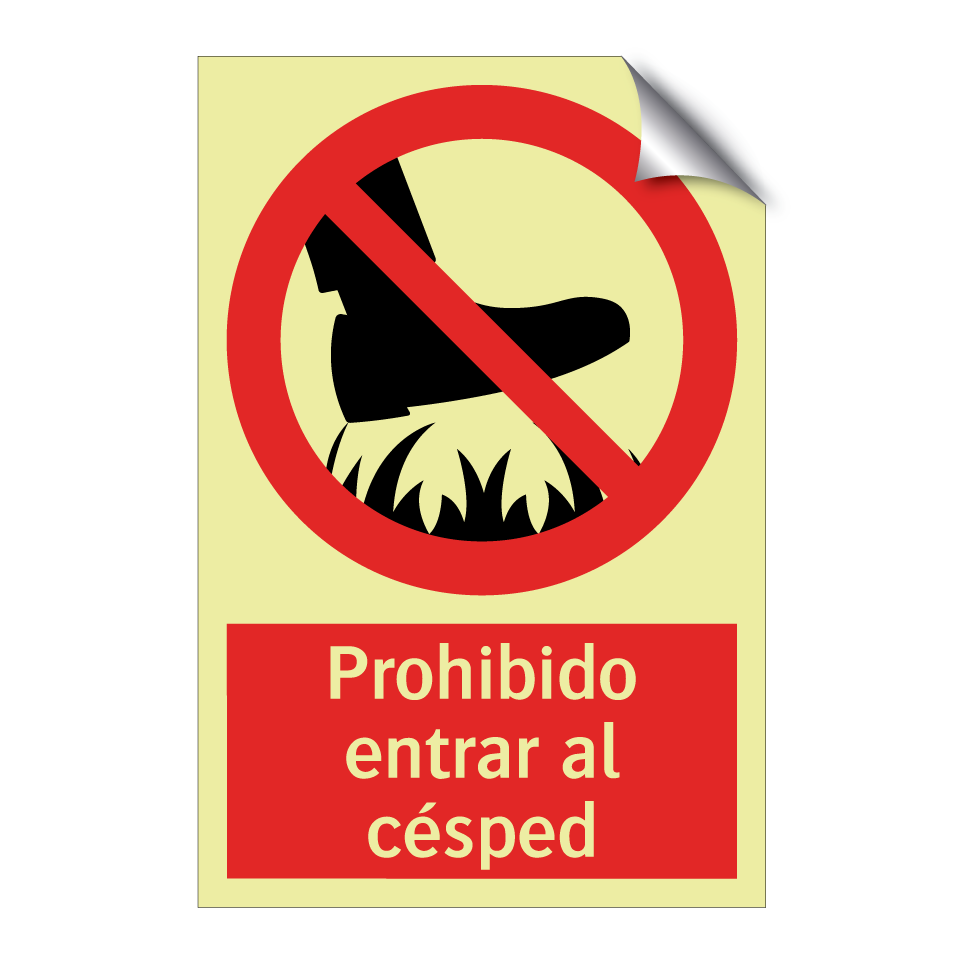 Prohibido entrar al césped