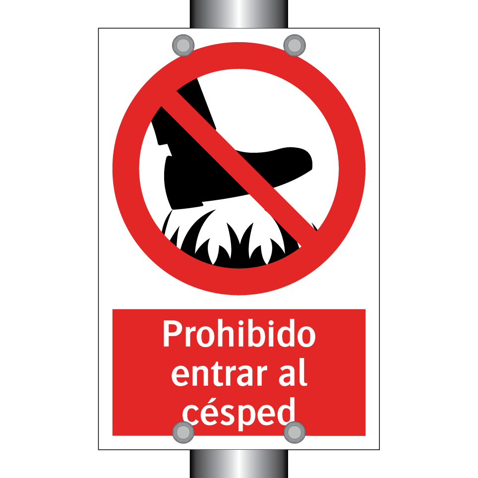 Prohibido entrar al césped