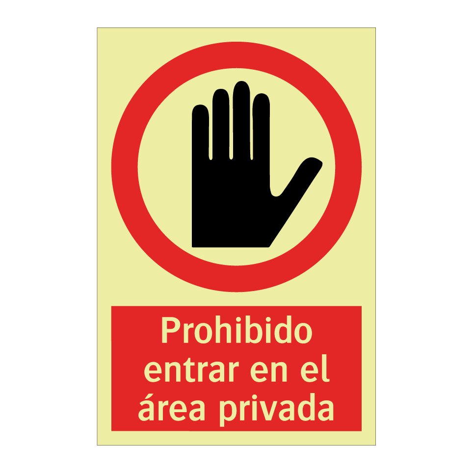 Prohibido entrar en el área privada