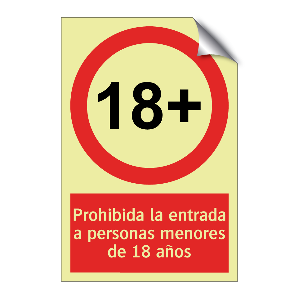 Prohibida la entrada a personas menores de 18 años
