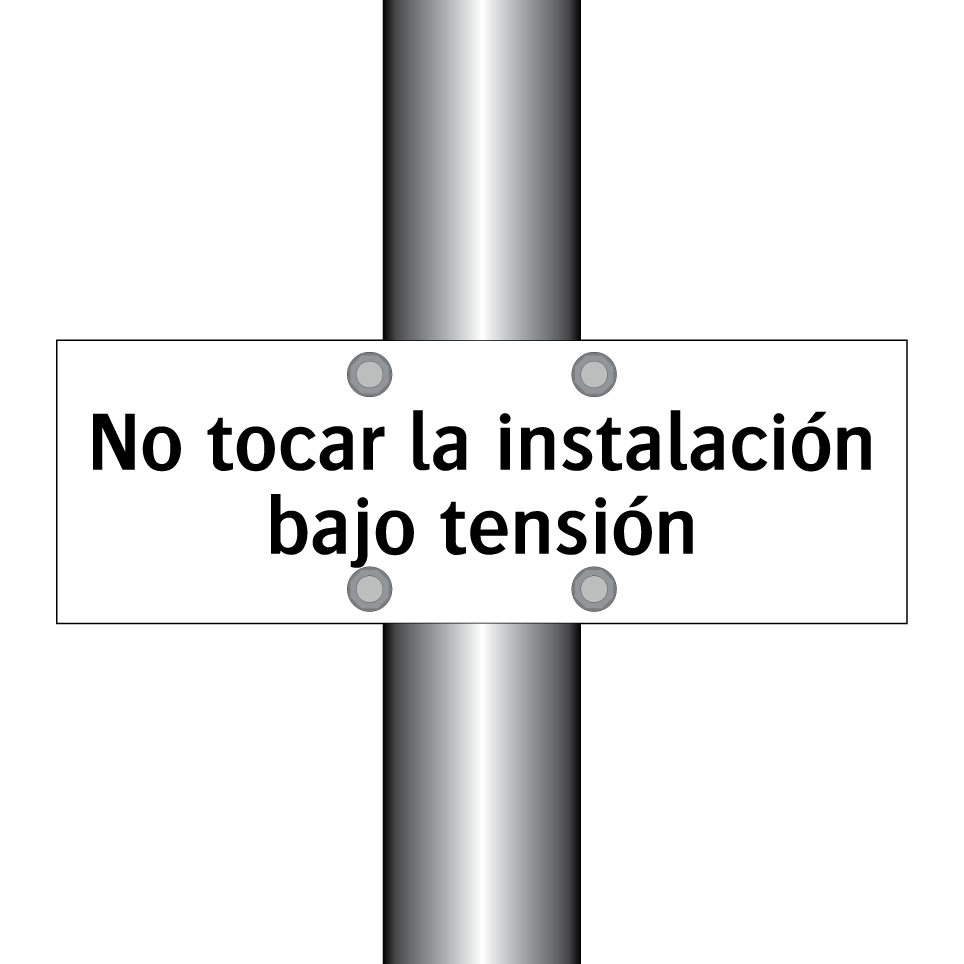 No tocar la instalación bajo tensión