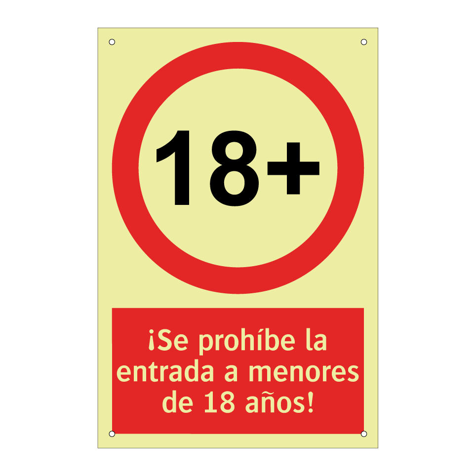 ¡Se prohíbe la entrada a menores de 18 años!