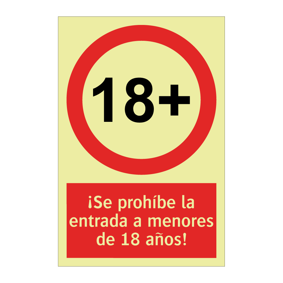 ¡Se prohíbe la entrada a menores de 18 años!
