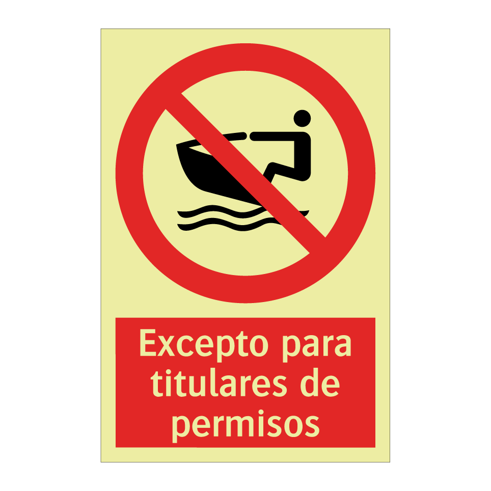 Excepto para titulares de permisos