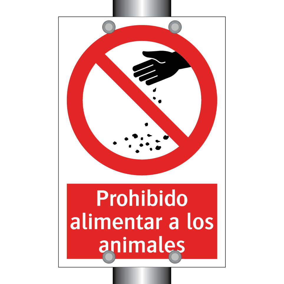 Prohibido alimentar a los animales