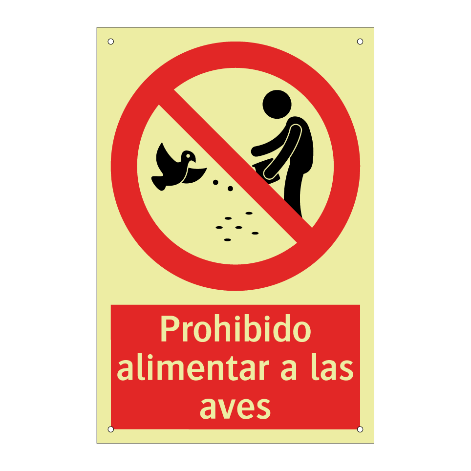 Prohibido alimentar a las aves